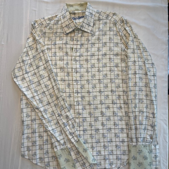 ROBERT Graham Luxury Long Sleeve Dress Shirt French cuffs Large - Picture 1 of 3